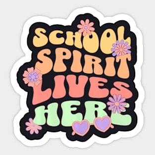 School Spirit Lives Here Cute Back To School Sticker